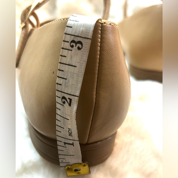 Tahari Tan Black Vegan Leather MaryJane ankle strap ballet women’s size 7 (NEW) - Picture 7 of 12